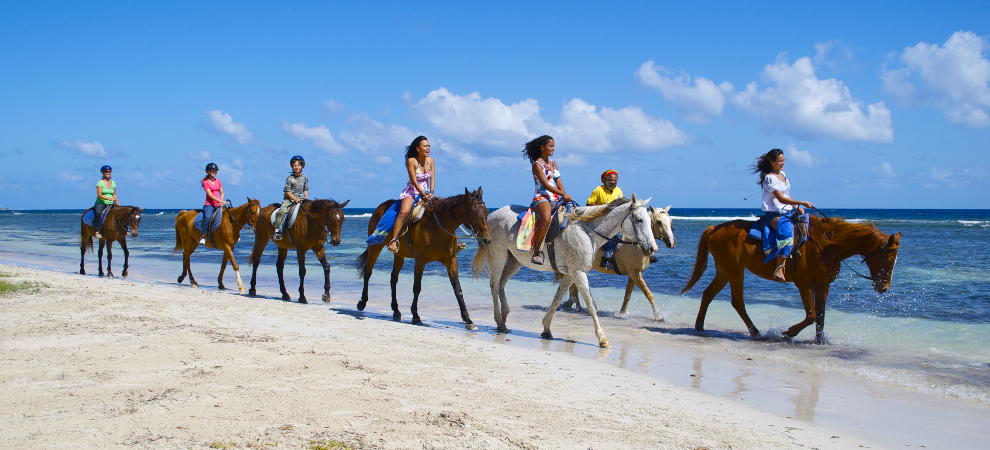 Beach Horseback and White Water Rafting